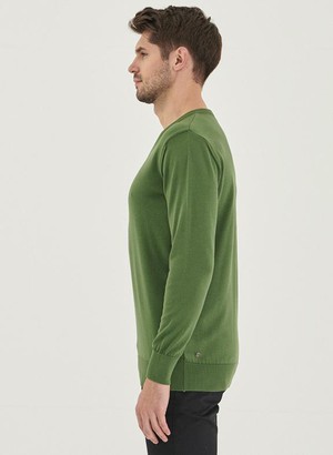 Knitted V-Neck Green from Shop Like You Give a Damn