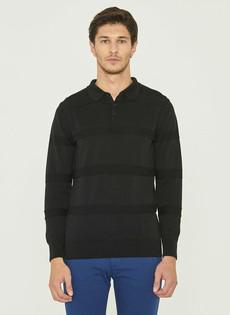 Polo Long Sleeves Organic Cotton Black via Shop Like You Give a Damn