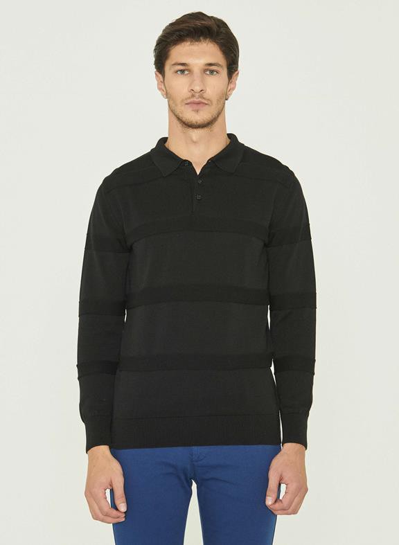 Polo Long Sleeves Organic Cotton Black from Shop Like You Give a Damn