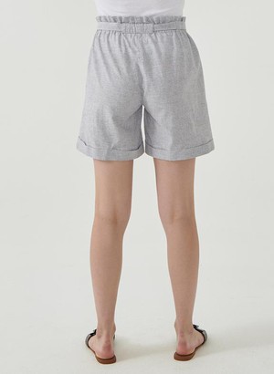 Paperbag Shorts Linen Blend Stripe from Shop Like You Give a Damn