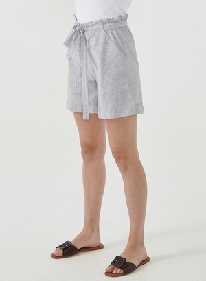 Paperbag Shorts Linen Blend Stripe from Shop Like You Give a Damn