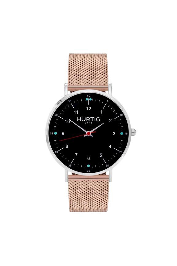 Moderna Steel Watch Silver, Black & Rose Gold from Shop Like You Give a Damn