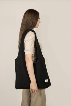 Tote Bag Cloud Black Waffle via Shop Like You Give a Damn