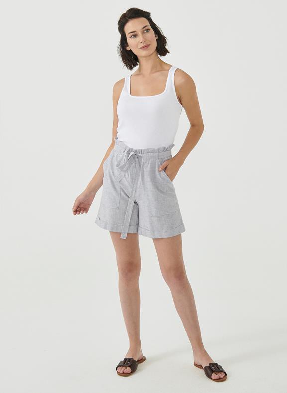 Paperbag Shorts Linen Blend Stripe from Shop Like You Give a Damn