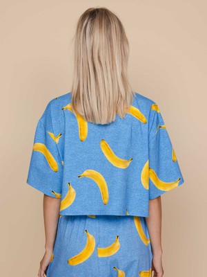 Banana Blue Cropped T-shirt and Wide pants set Women from SNURK