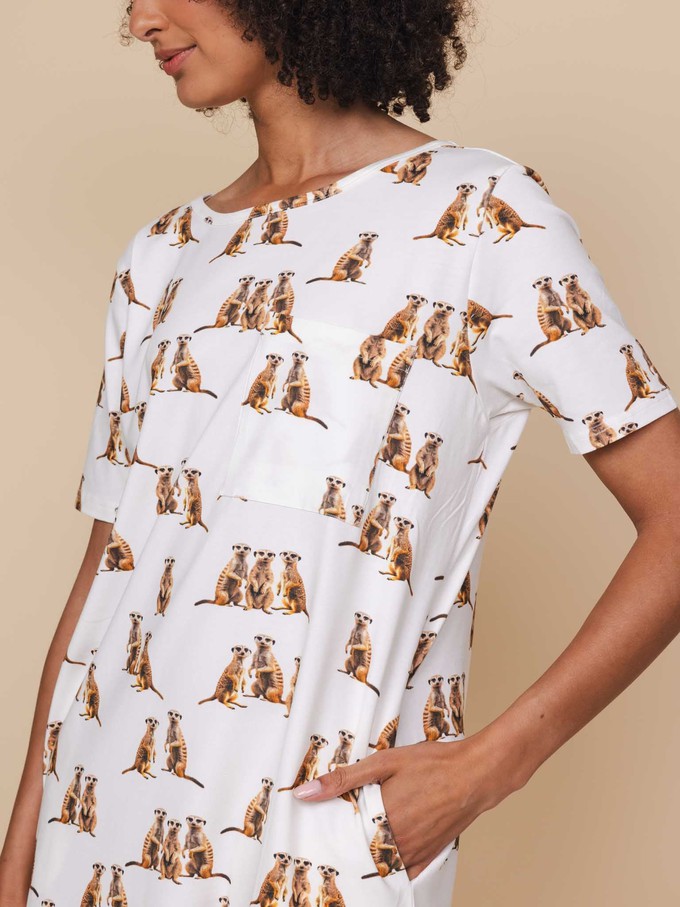 Meerkats T-shirt Dress Women from SNURK