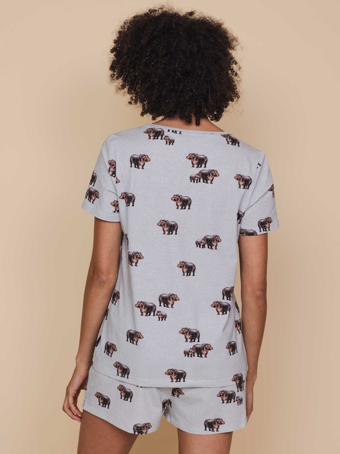 Hippos V-Neck T-shirt and Shorts set Women from SNURK