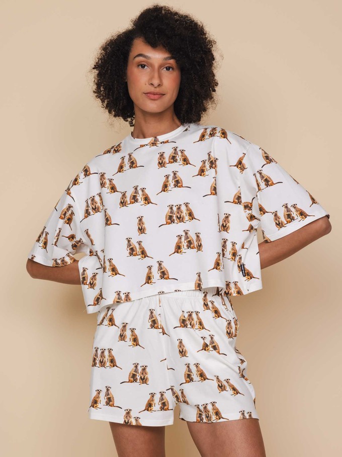 Meerkats Cropped T-shirt and Shorts set Women from SNURK