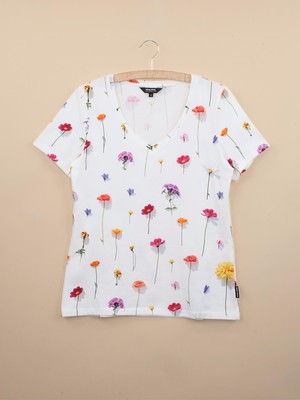Bloom V-neck T-shirt Women from SNURK