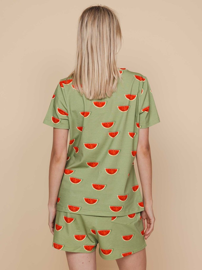 Watermelon V-Neck T-shirt and Shorts set Women from SNURK