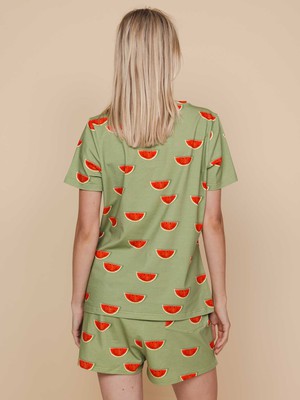 Watermelon V-Neck T-shirt and Shorts set Women from SNURK
