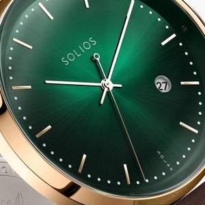 Rainforest Curve | Brown Vegan Leather from Solios Watches