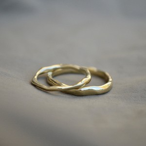 Organic wedding band chunky - Gold 14k from Solitude the Label