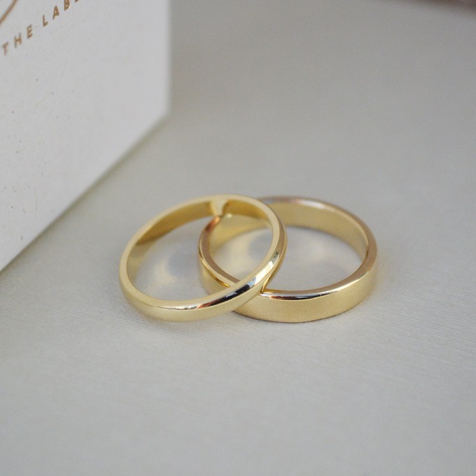 Modern wedding band slim - Gold 14k from Solitude the Label