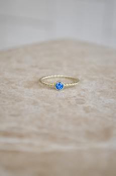 Ice Blue Topaz Ring - Gold 14k via Solitude the Label
