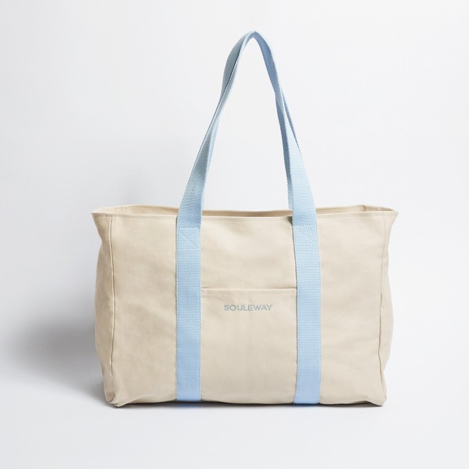 Yoga Tote - Sand/Blue from Souleway