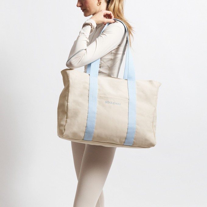 Yoga Tote - Sand/Blue from Souleway