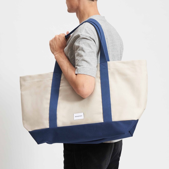 Beach Bag - Sand/Navy from Souleway