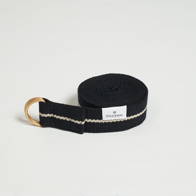 Yoga Strap - Black/Sand from Souleway