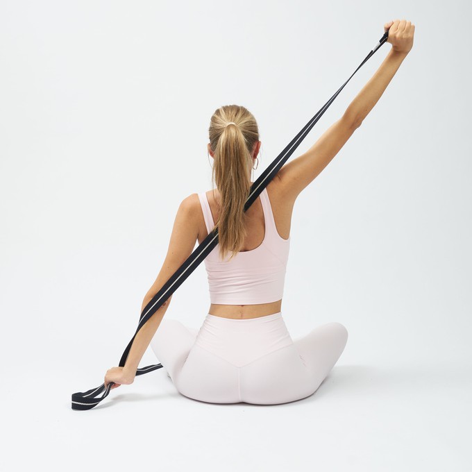 Yoga Strap - Black/Sand from Souleway