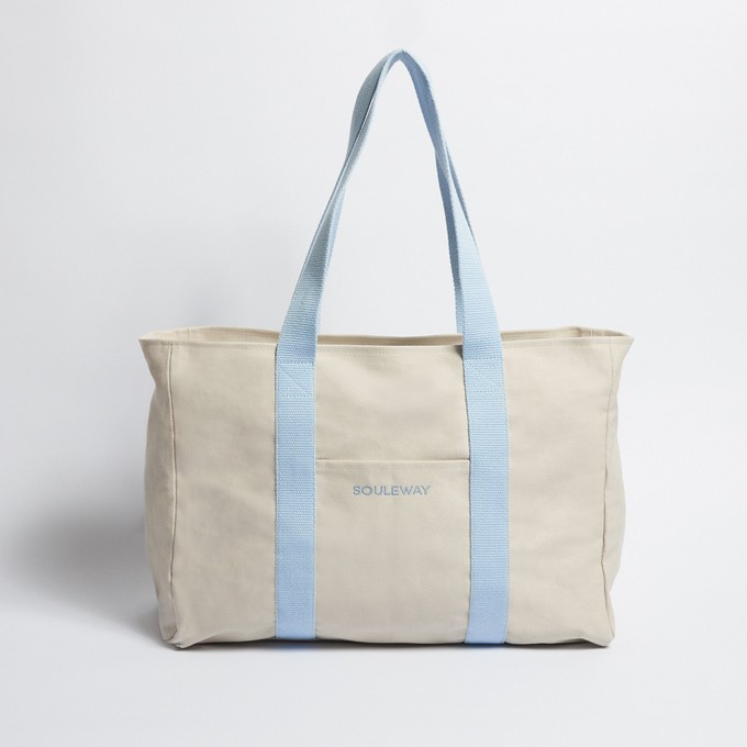 Yoga Tote - Sand/Blue from Souleway