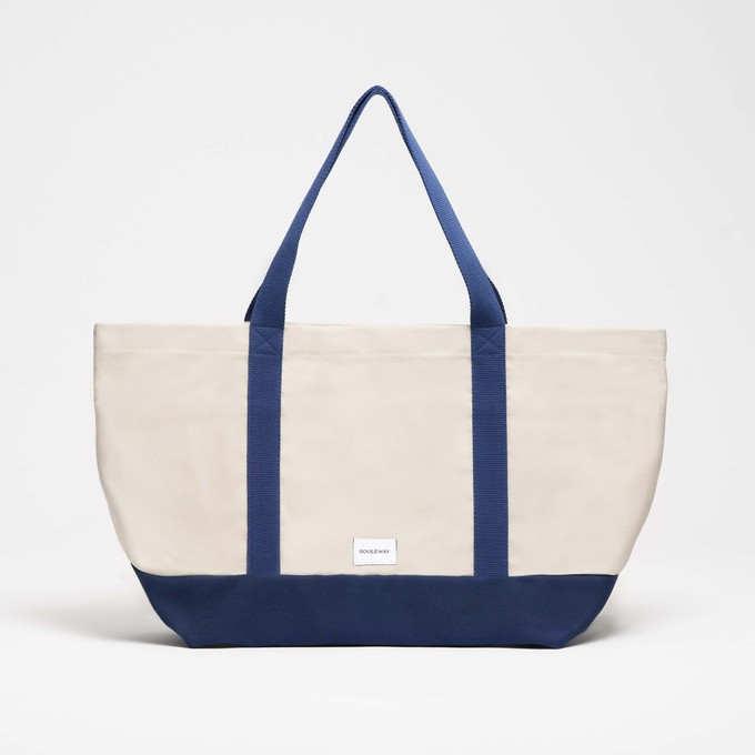 Beach Bag - Sand/Navy from Souleway