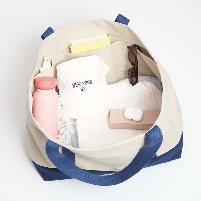 Beach Bag - Sand/Navy from Souleway