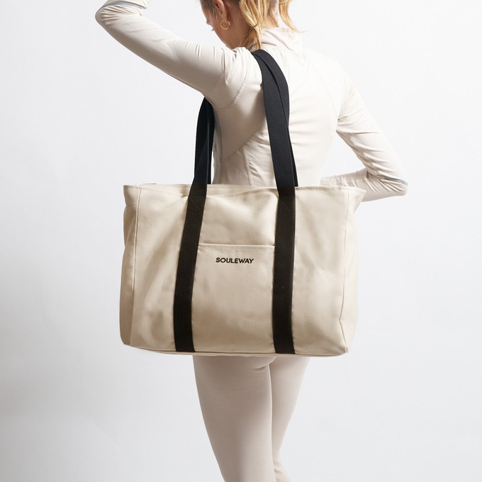 Yoga Tote - Sand/Black from Souleway