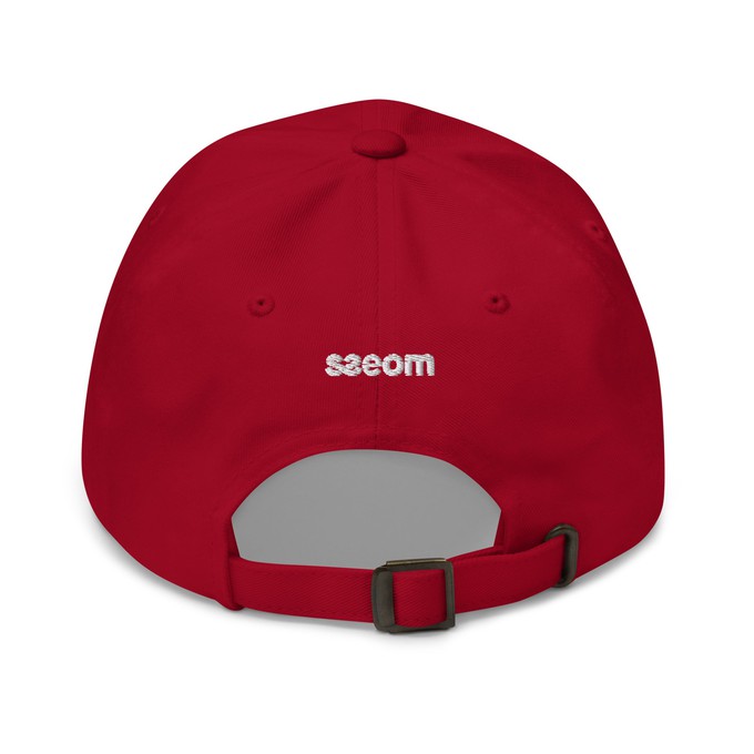 MUKBANG RED DAD HAT from SSEOM BRAND