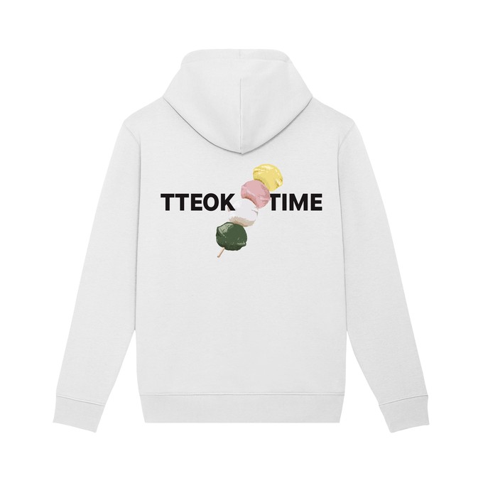TTEOK TIME WHITE HOODIE from SSEOM BRAND