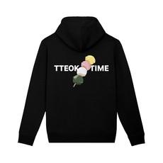 TTEOK TIME BLACK HOODIE via SSEOM BRAND