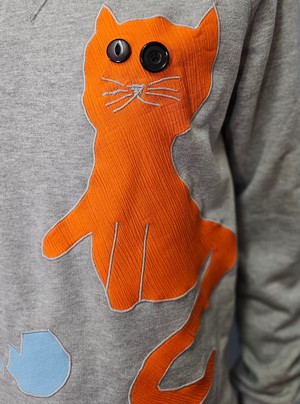 Bad Cat Sweater Grey Size M from Stephastique