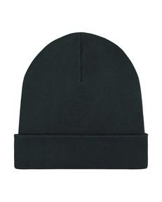 Organic Rib Beanie Jet Black via Stricters