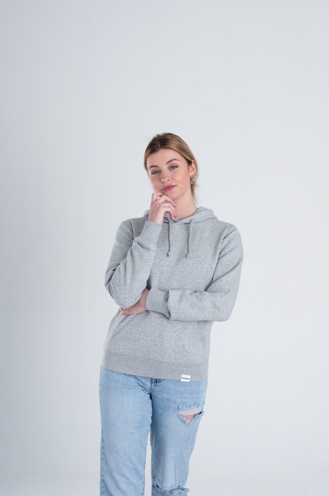 Organic Hoodie Heather Grey from Stricters