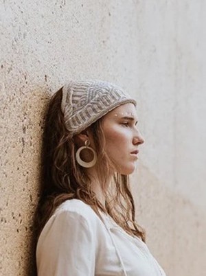 Berber Tribal Jacquard Linen Blend Bandana – White/Neutrals from STUDIO MYR