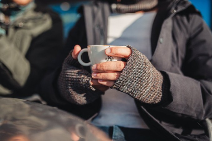 Sir Men’s Fingerless Gloves – Rib Knit Merino Blend with Zippers from STUDIO MYR