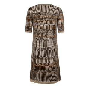 Dogon Tribal Jacquard Linen Blend Dress – Black/Neutrals from STUDIO MYR