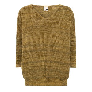 Sunbeam Merino Blend Oversized V Neck Jumper With Sparkles - Mustard Blend from STUDIO MYR