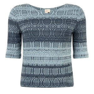 Denîmes Gradient Graphic Jacquard Cotton Jumper – Dark/Light Blue from STUDIO MYR