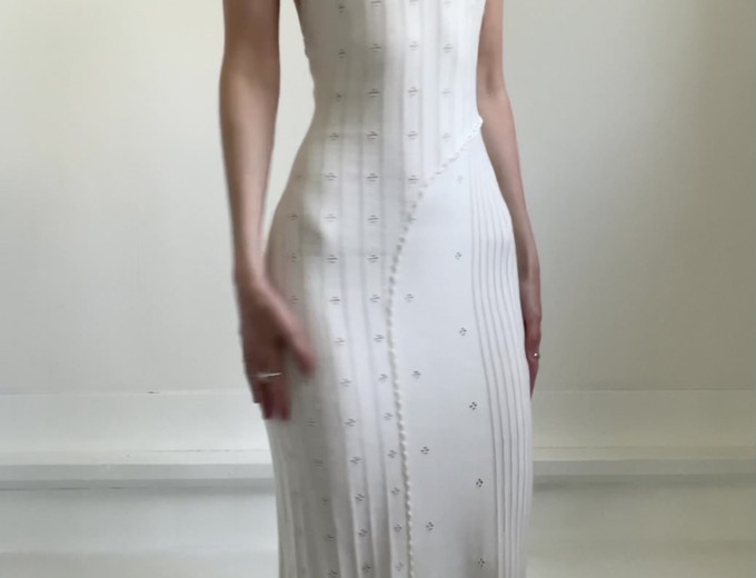 Lace halter dress from Studio Selles