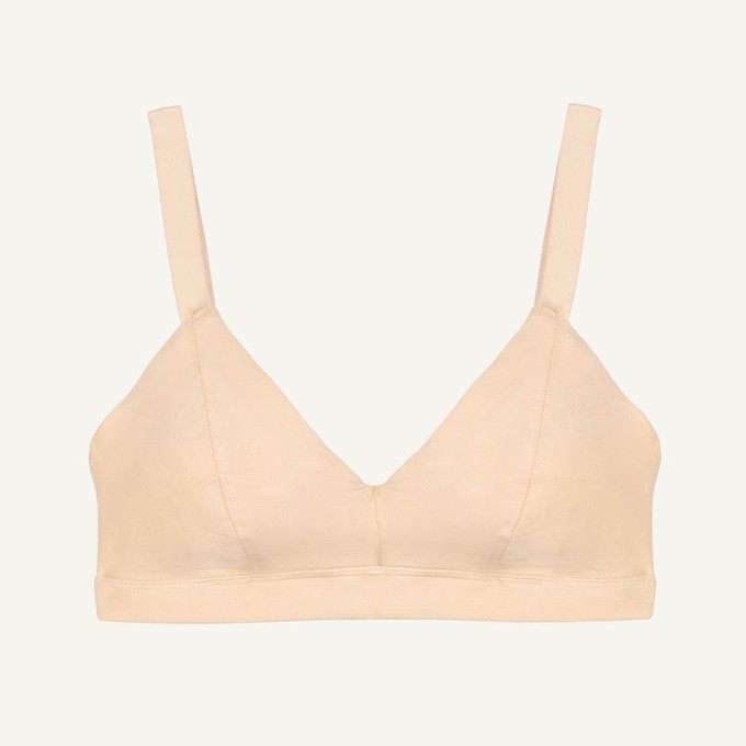 Organic Cotton Triangle Soft Bra in Wheat from Subset