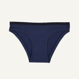 Organic Cotton Low-Rise Bikini in Marine from Subset