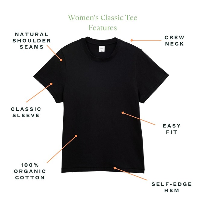 Organic Cotton Classic Tee in Graphite from Subset