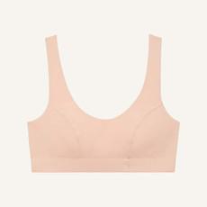 Organic Cotton Scoop Bralette in Peach via Subset