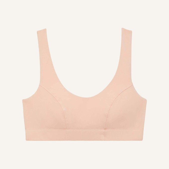 Organic Cotton Scoop Bralette in Peach from Subset
