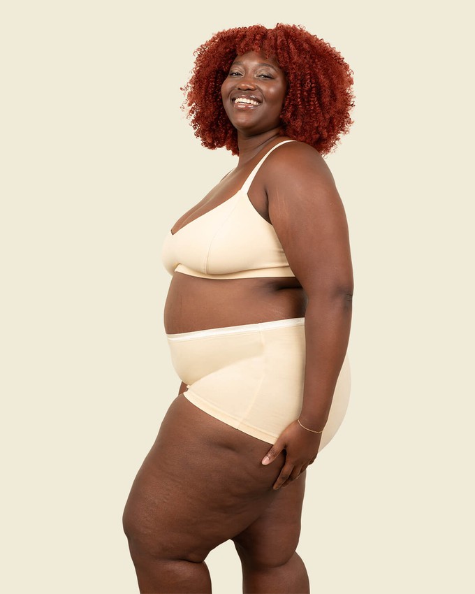 Organic Cotton Triangle Soft Bra in Wheat from Subset