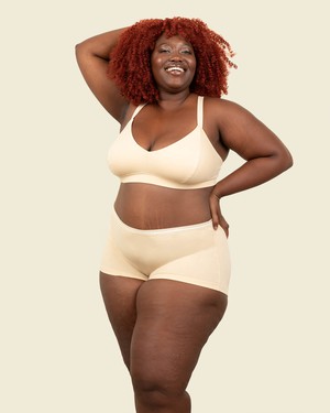 Organic Cotton Triangle Soft Bra in Wheat from Subset