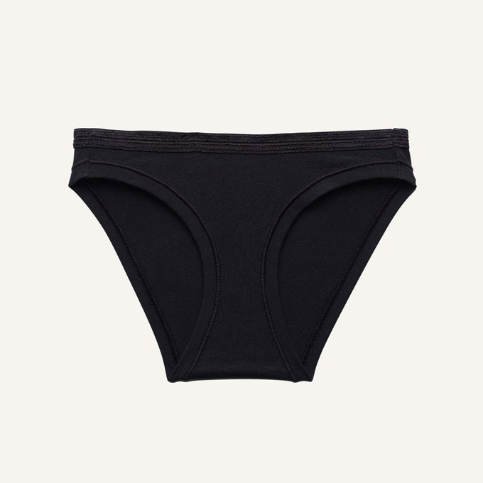 Organic Cotton Low-Rise Bikini in Carbon from Subset