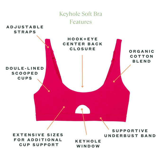 Organic Cotton Keyhole Soft Bra in Aurora from Subset