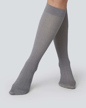 Freja Ribbed Wool Knee-Highs from Swedish Stockings